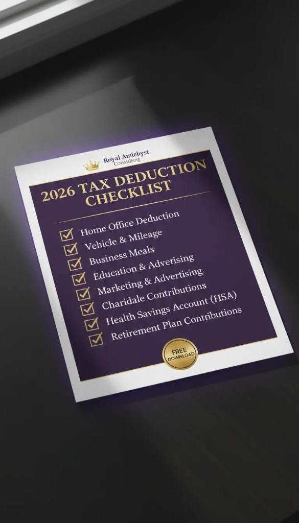 2026 Tax Deduction Checklist